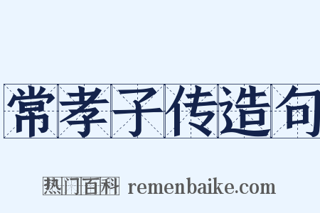 常孝子传造句是什么意思的图片